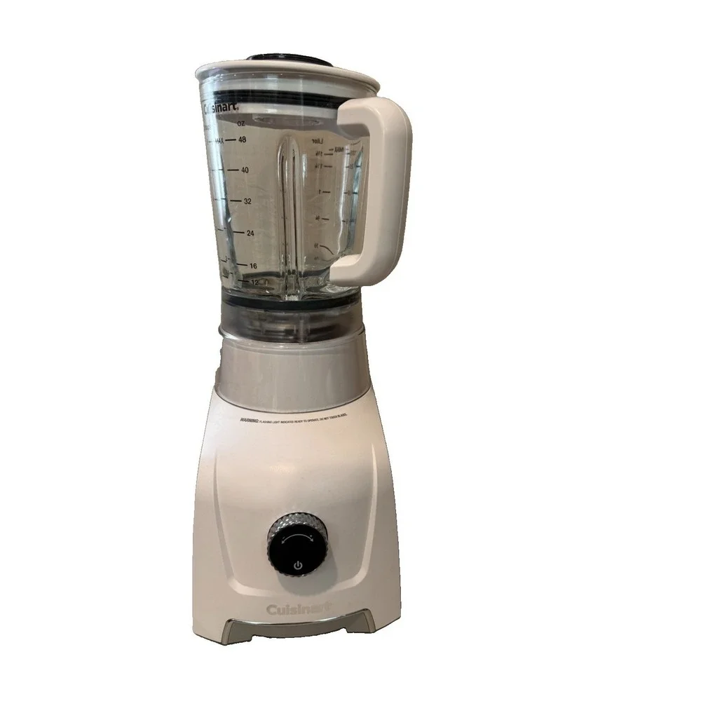 Cuisinart Hurricane Blender BL-200 48oz Glass Jar 800W White Countertop Mixer